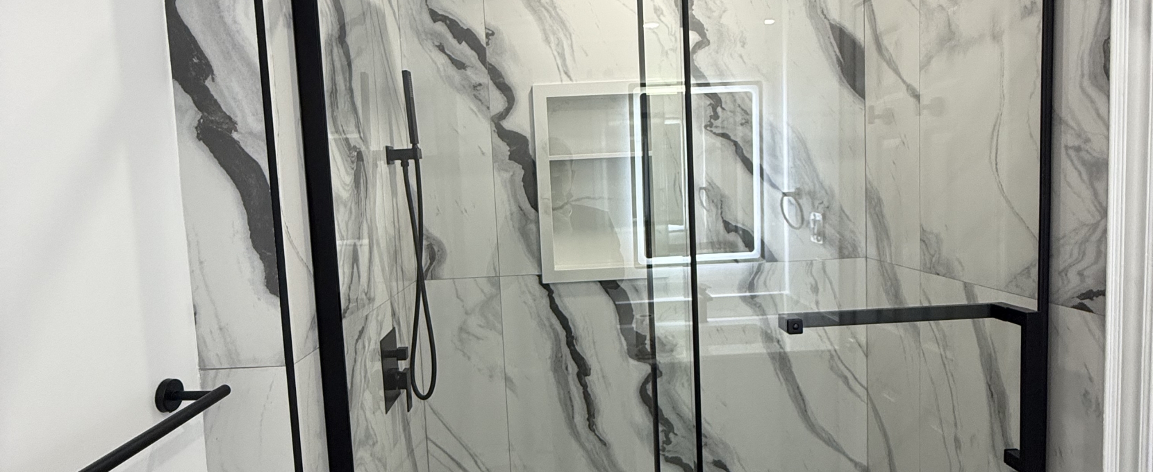 Bathtub-to-Walk-In Shower Conversion