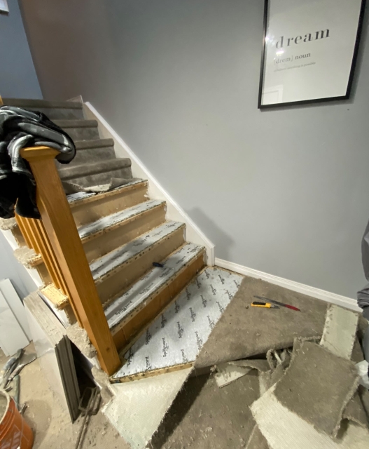 Flooring & Stair Transformations — before