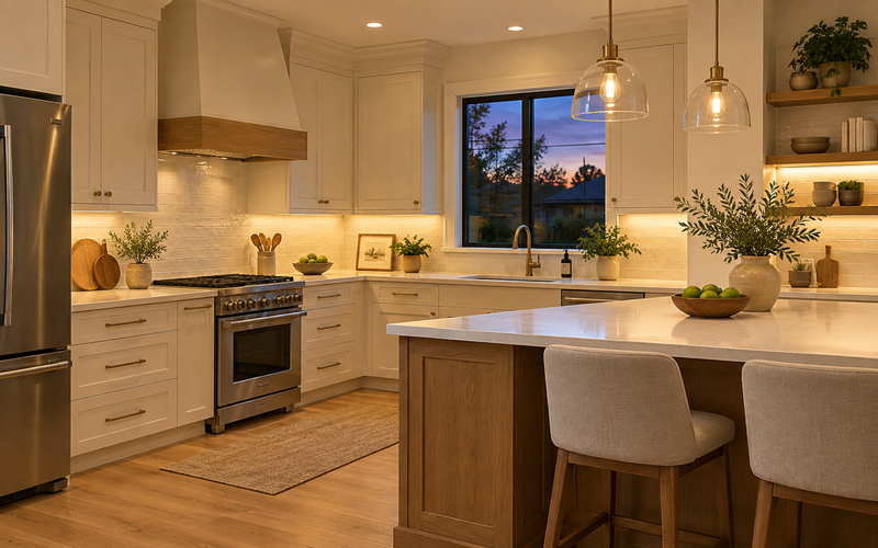 Introduce Lighting for Work, Dining, and Atmosphere